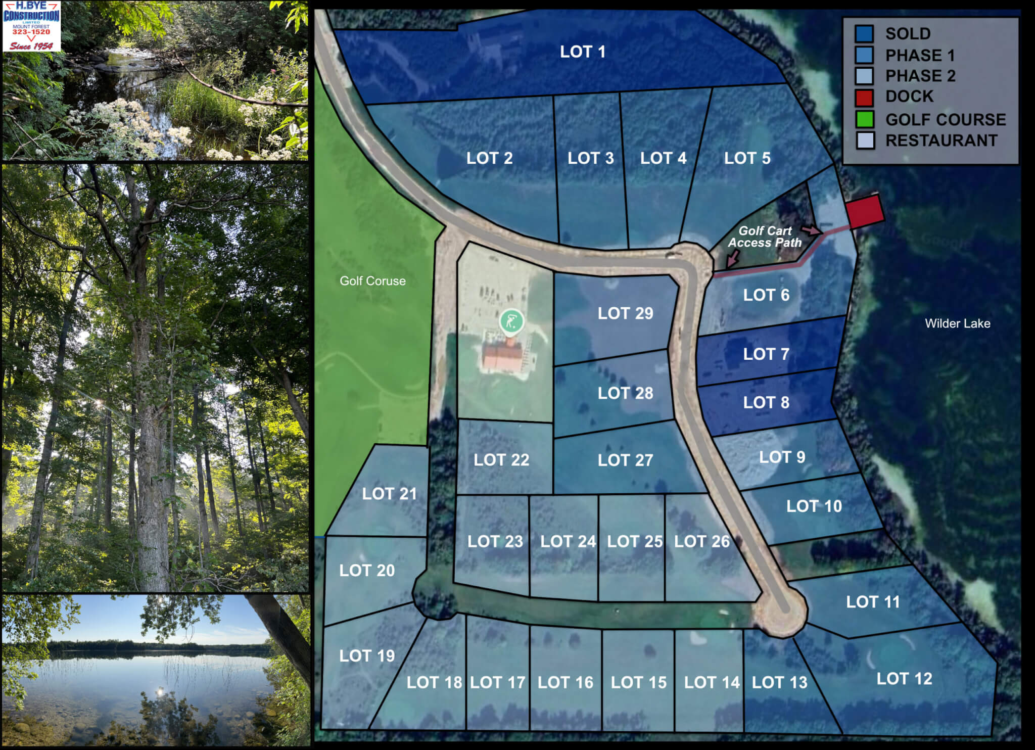 Wilder Rock Estates sales map